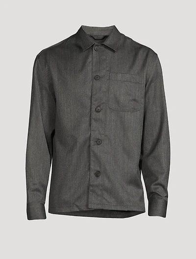 Virgin Wool Super 120's Workwear Shirt