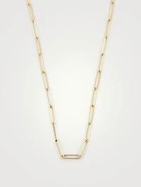 Penelope Paper Clip 10K Gold Chain Necklace