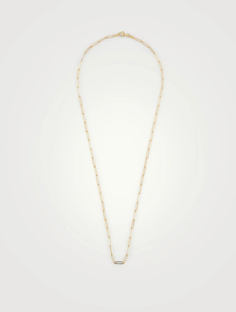 Penelope Paper Clip 10K Gold Chain Necklace