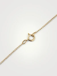 North Star 10K Gold Pendant With Pavé Diamonds