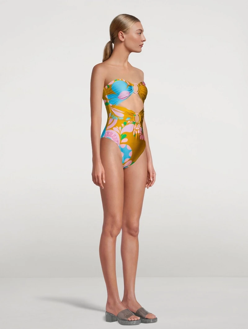 Teddy Double-Ring One-Piece Swimsuit