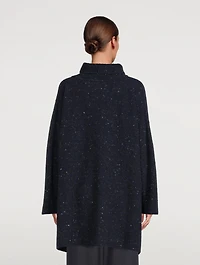Monks Tweed Turtleneck Long Sweater