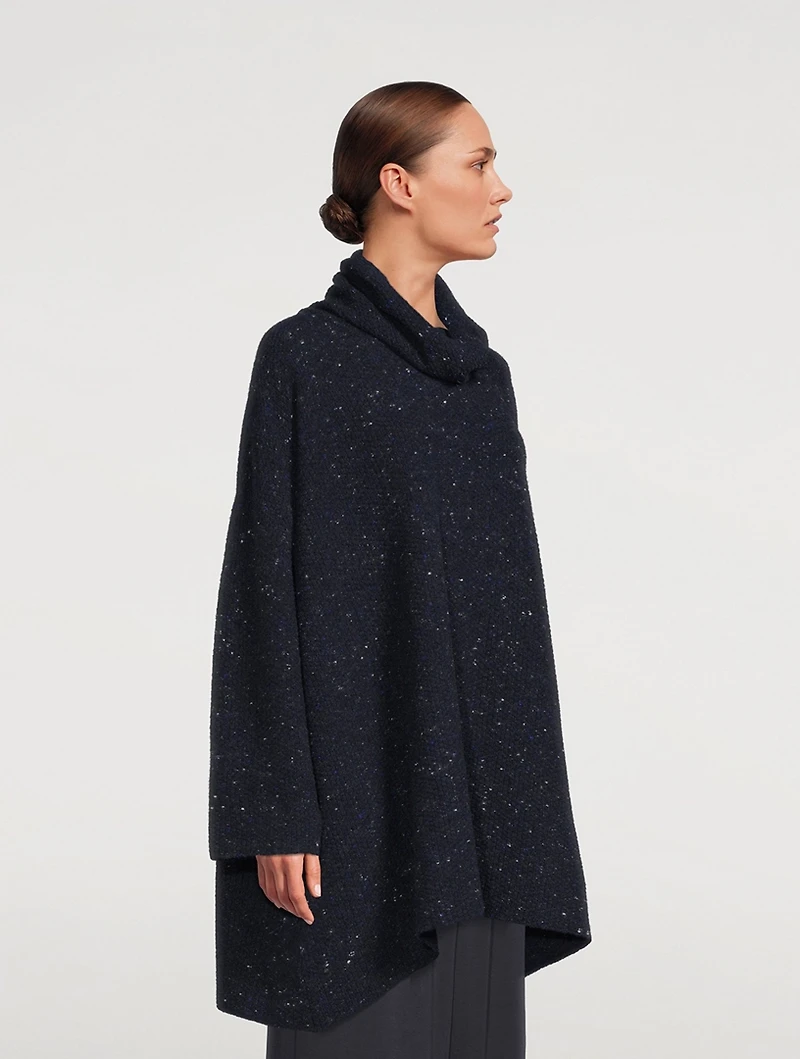 Monks Tweed Turtleneck Long Sweater