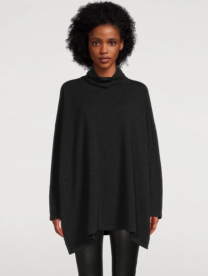 Scrunch-Neck Cashmere Sweater