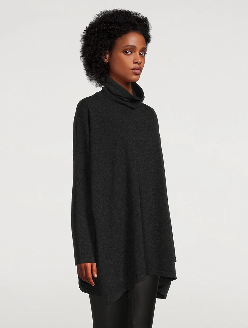 Scrunch-Neck Cashmere Sweater