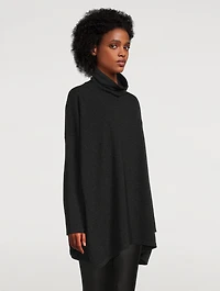 Scrunch-Neck Cashmere Sweater