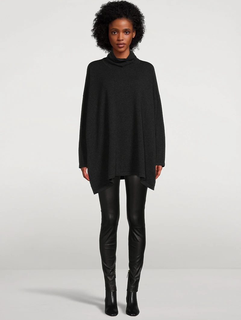 Scrunch-Neck Cashmere Sweater