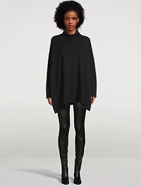 Scrunch-Neck Cashmere Sweater