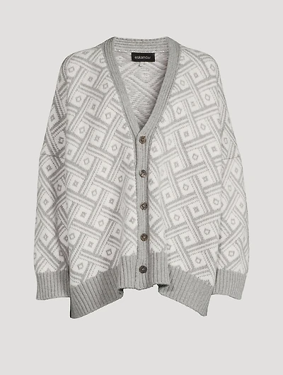 Jacquard Cashmere Cardigan