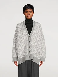 Jacquard Cashmere Cardigan