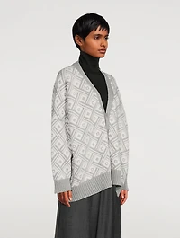 Jacquard Cashmere Cardigan
