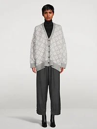 Jacquard Cashmere Cardigan