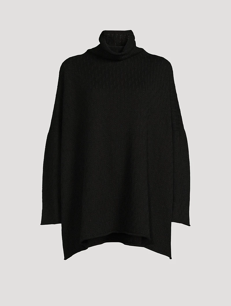 Scrunch-Neck Cashmere Sweater