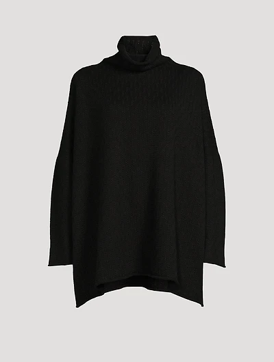 Scrunch-Neck Cashmere Sweater