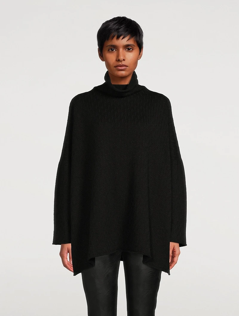 Scrunch-Neck Cashmere Sweater