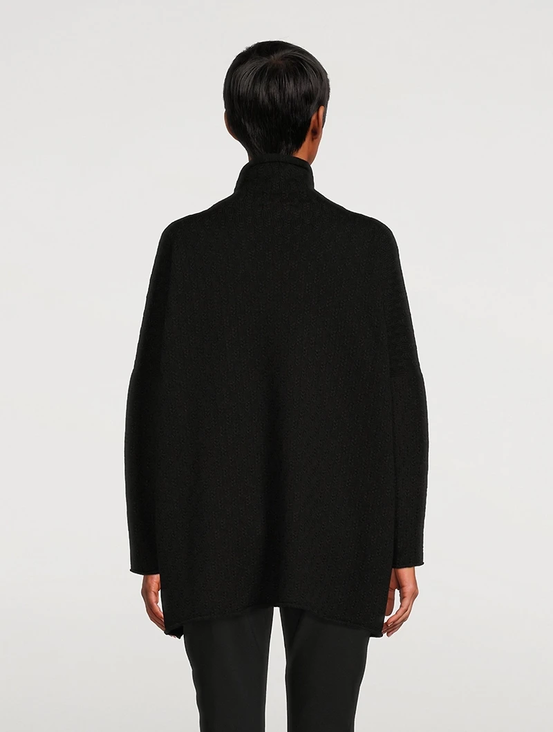 Scrunch-Neck Cashmere Sweater