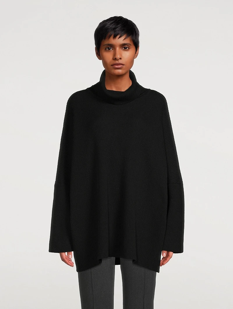 Scrunch-Neck Silk And Cashmere Sweater