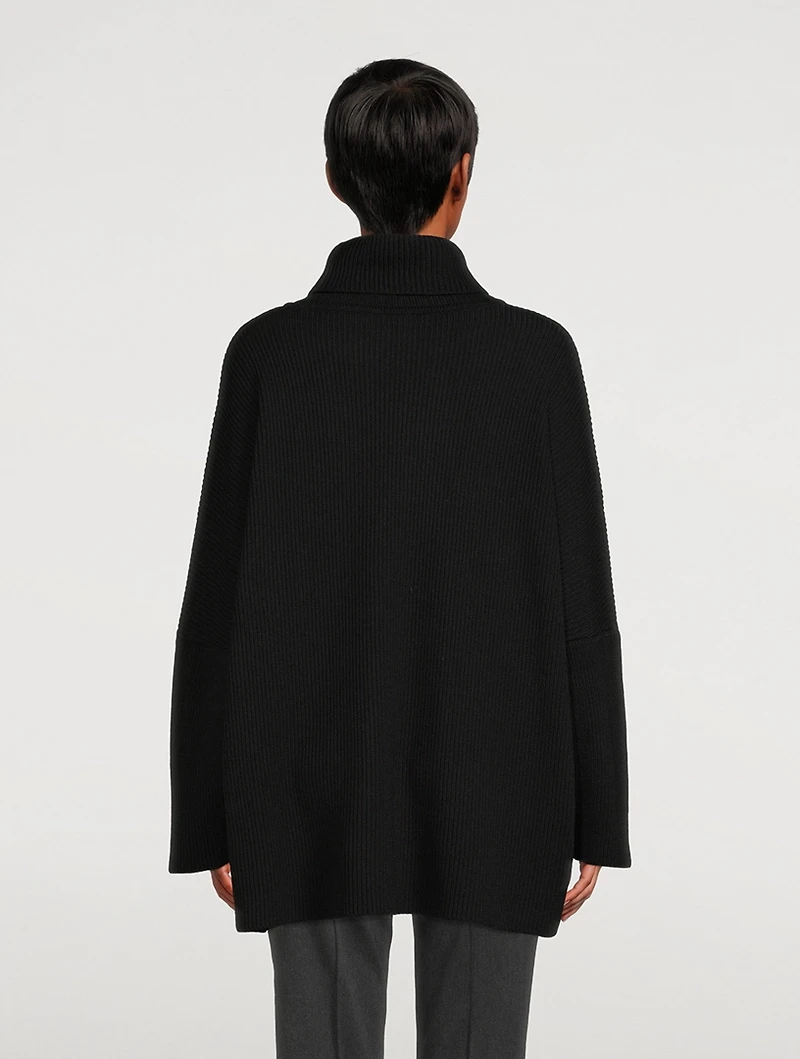 Scrunch-Neck Silk And Cashmere Sweater