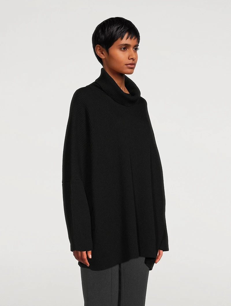 Scrunch-Neck Silk And Cashmere Sweater