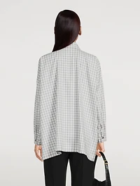 Cotton Shirt Jacket Gingham Print