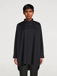 Cotton Poplin A-Line Shirt
