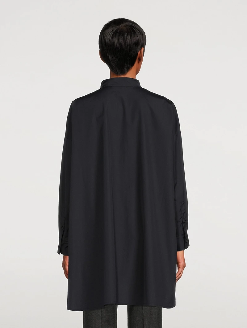 Cotton Poplin A-Line Shirt