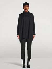 Cotton Poplin A-Line Shirt