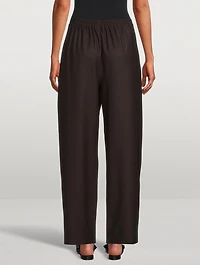 Stretch-Wool Wide-Leg Trousers