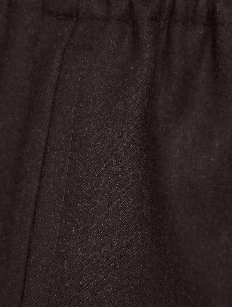 Stretch-Wool Wide-Leg Trousers