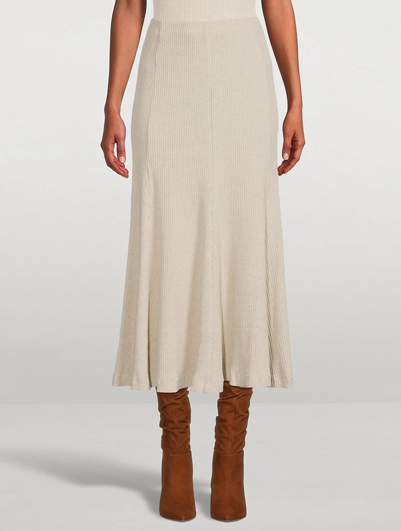 Meda Knit High-Waisted Midi Skirt