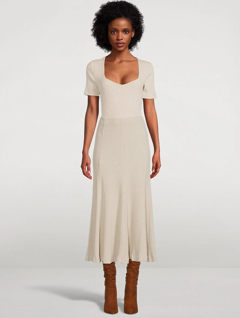 Meda Knit High-Waisted Midi Skirt