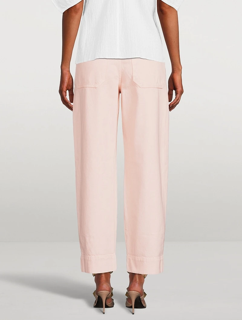 Gia Organic Cotton Straight-Leg Pants