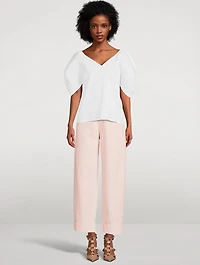 Gia Organic Cotton Straight-Leg Pants