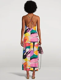 Lolita Organic Cotton Midi Dress Delotia Print