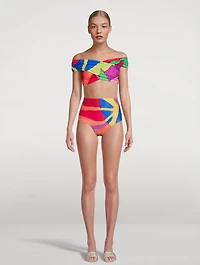 Lydia High-Waisted Bikini Bottom Petaluma Print