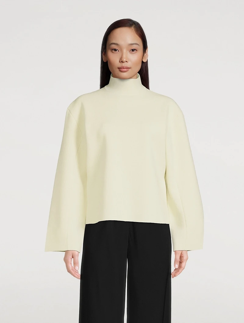 Delara Cashmere Bell-Sleeve Top