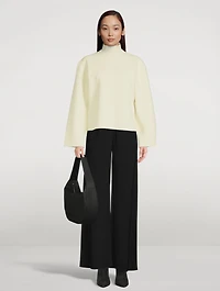 Delara Cashmere Bell-Sleeve Top