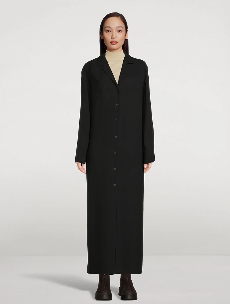 Marjo Silk Cady Shirt Dress