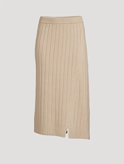 Dejan Cashmere Midi Skirt