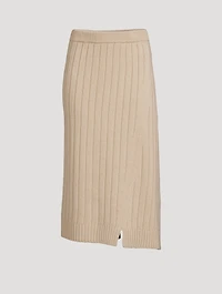 Dejan Cashmere Midi Skirt
