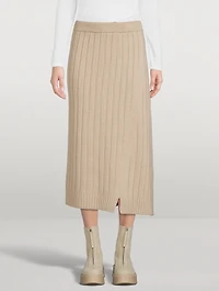 Dejan Cashmere Midi Skirt