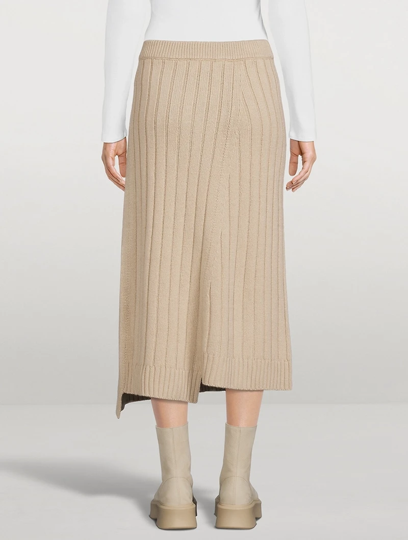 Dejan Cashmere Midi Skirt