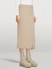 Dejan Cashmere Midi Skirt