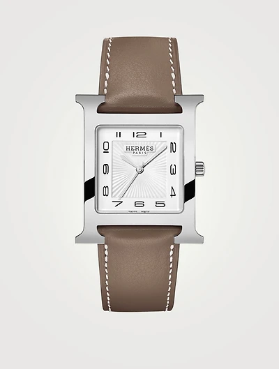 Heure H TGM Single Tour Leather Strap Watch