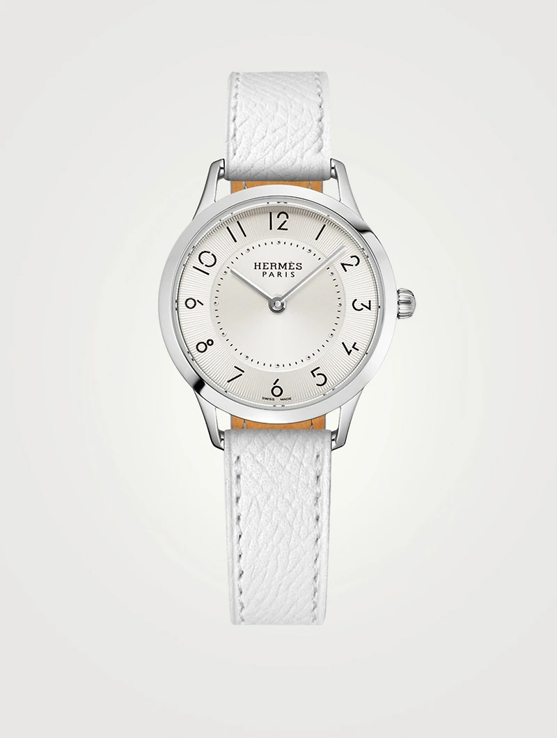 Slim D'Hermès TPM Alligator Strap Watch, 25mm