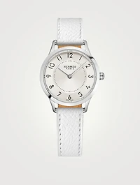 Slim D'Hermès TPM Alligator Strap Watch, 25mm
