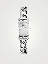 Nantucket TPM Single Tour Bracelet Watch With Diamonds, 17 x 23mm