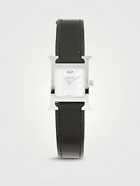 Heure H PM Single Tour Leather Strap Watch