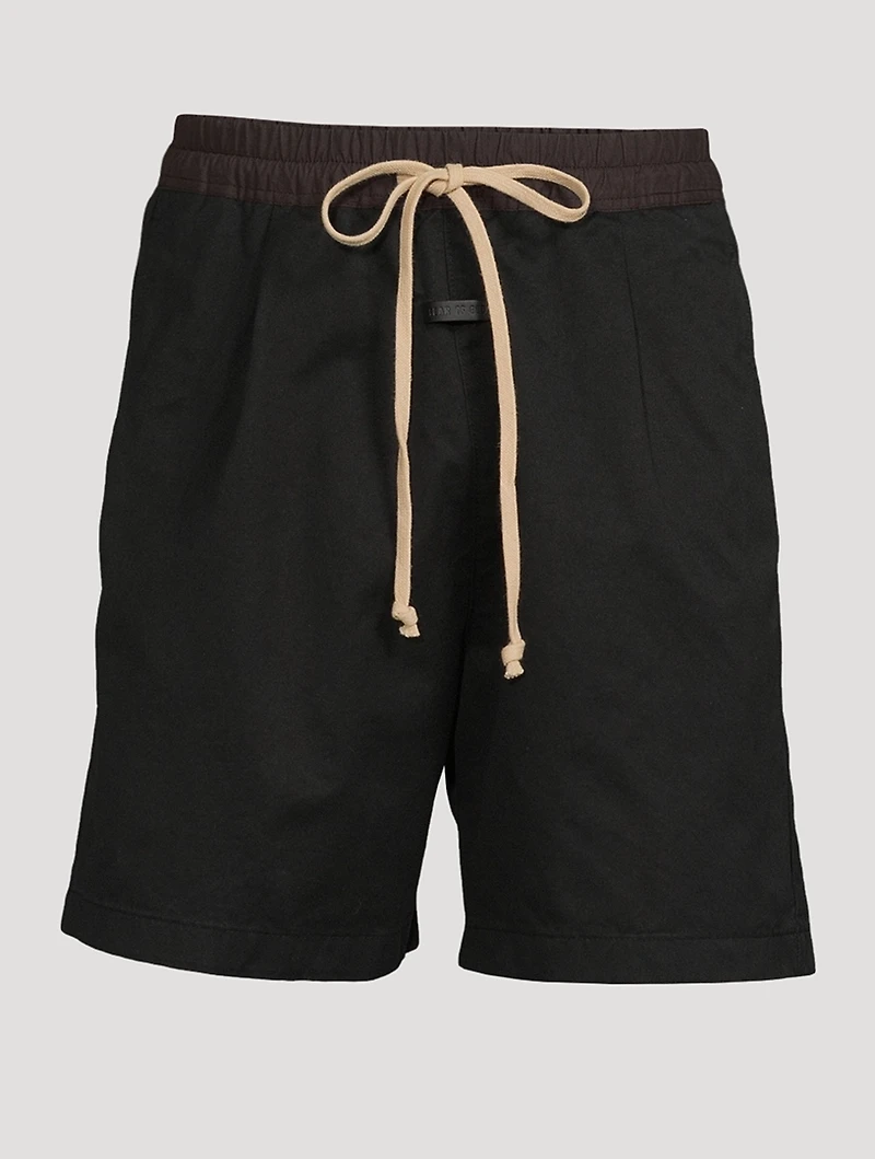 Drawstring Pleated Shorts