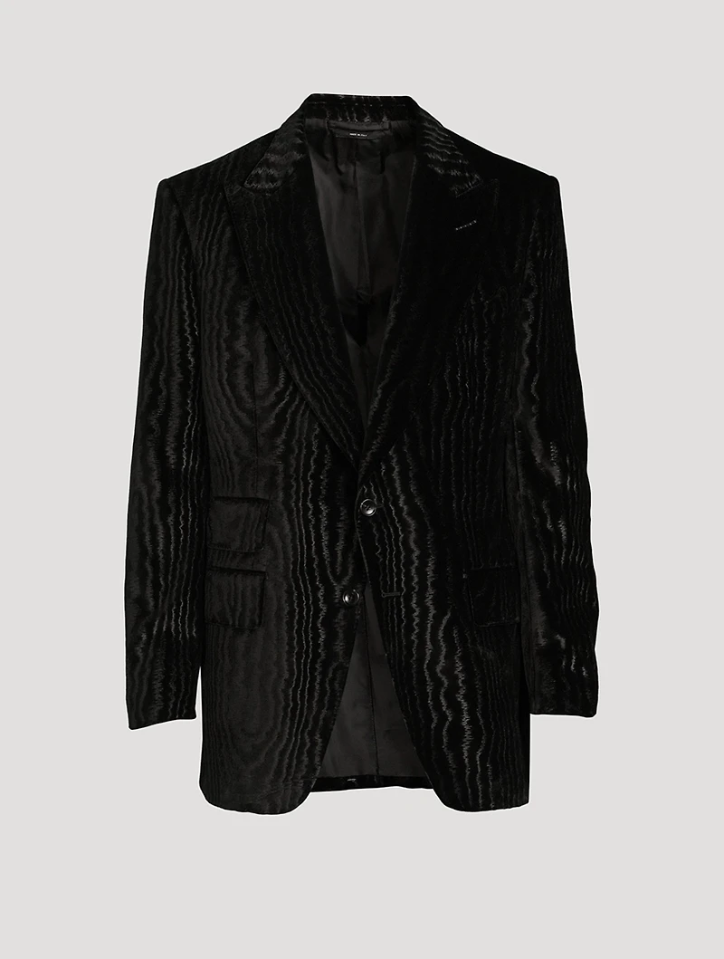 Atticus Velvet Embossed Moiré Jacket